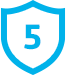number 5 shield icon