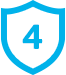 number 4 shield icon