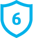 number six shield icon