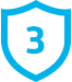 number 3 shield icon