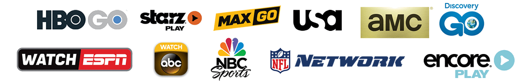 Featuring HBOGO HBO MAX, USA, ESPN, Bravo, Syfy, CNBC and much more