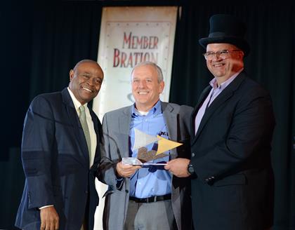 Pictured (L-R) Henry Givens, Tri-County Area Executive for TD Bank; William Helmly, President/ CEO, Home Telecom; Bryan Derreberry, President/ CEO, Charleston Metro Chamber of Commerce